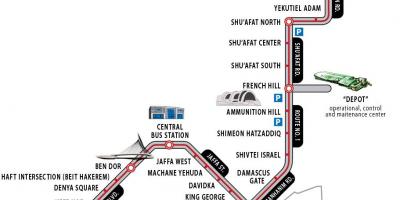 Jerozolima dworzec kolejowy na mapie