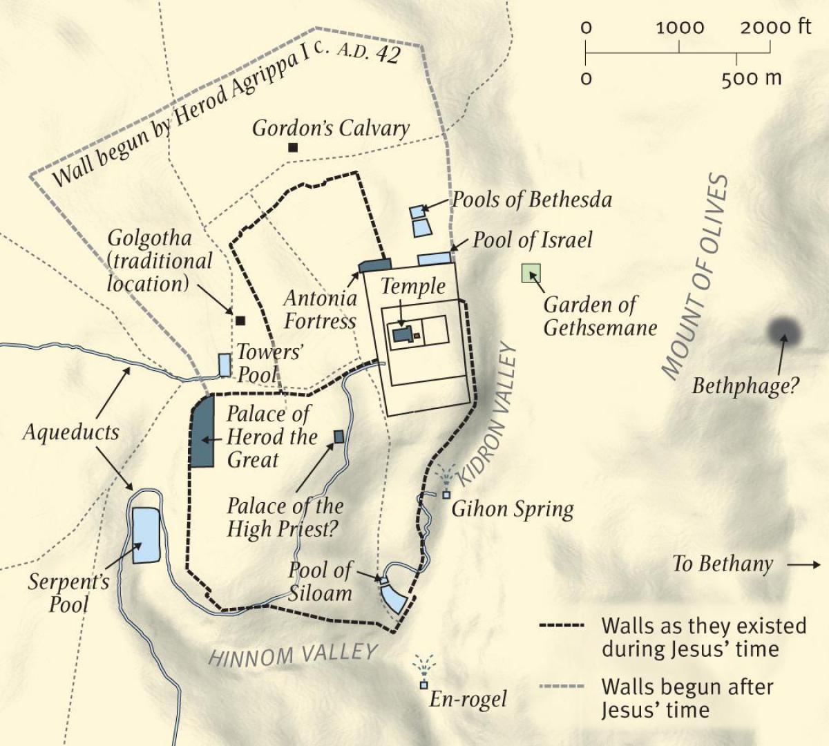 mapa gethsemane