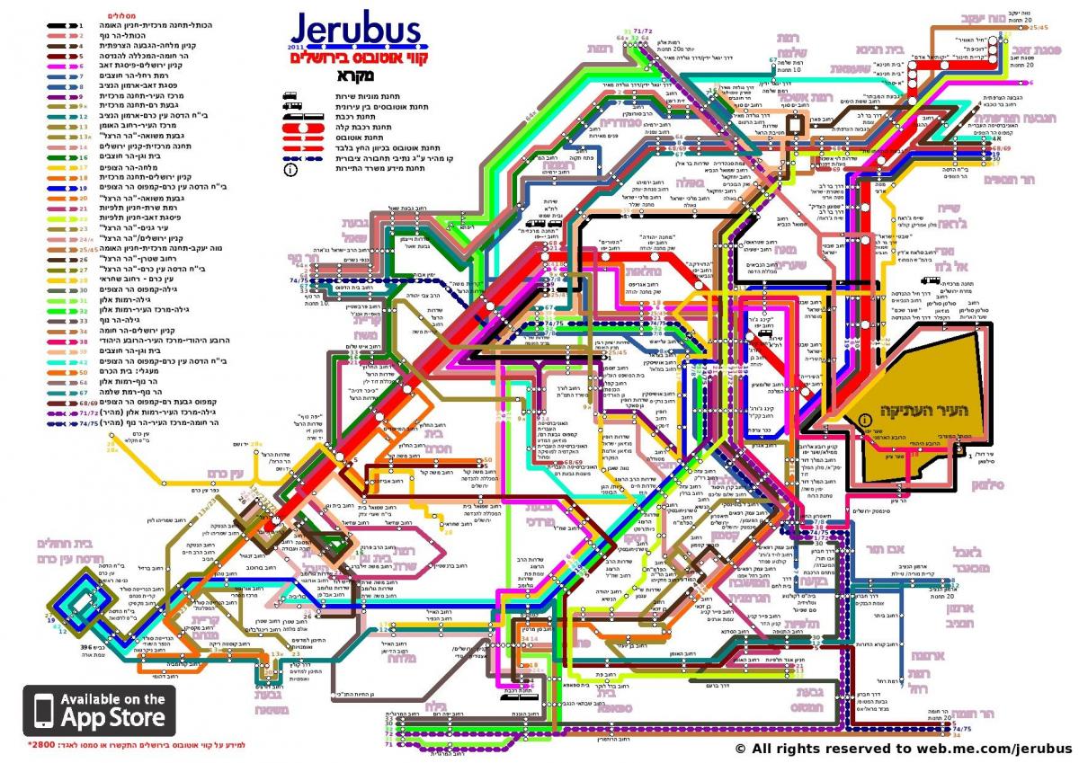 przystanek mapie Jerozolimy