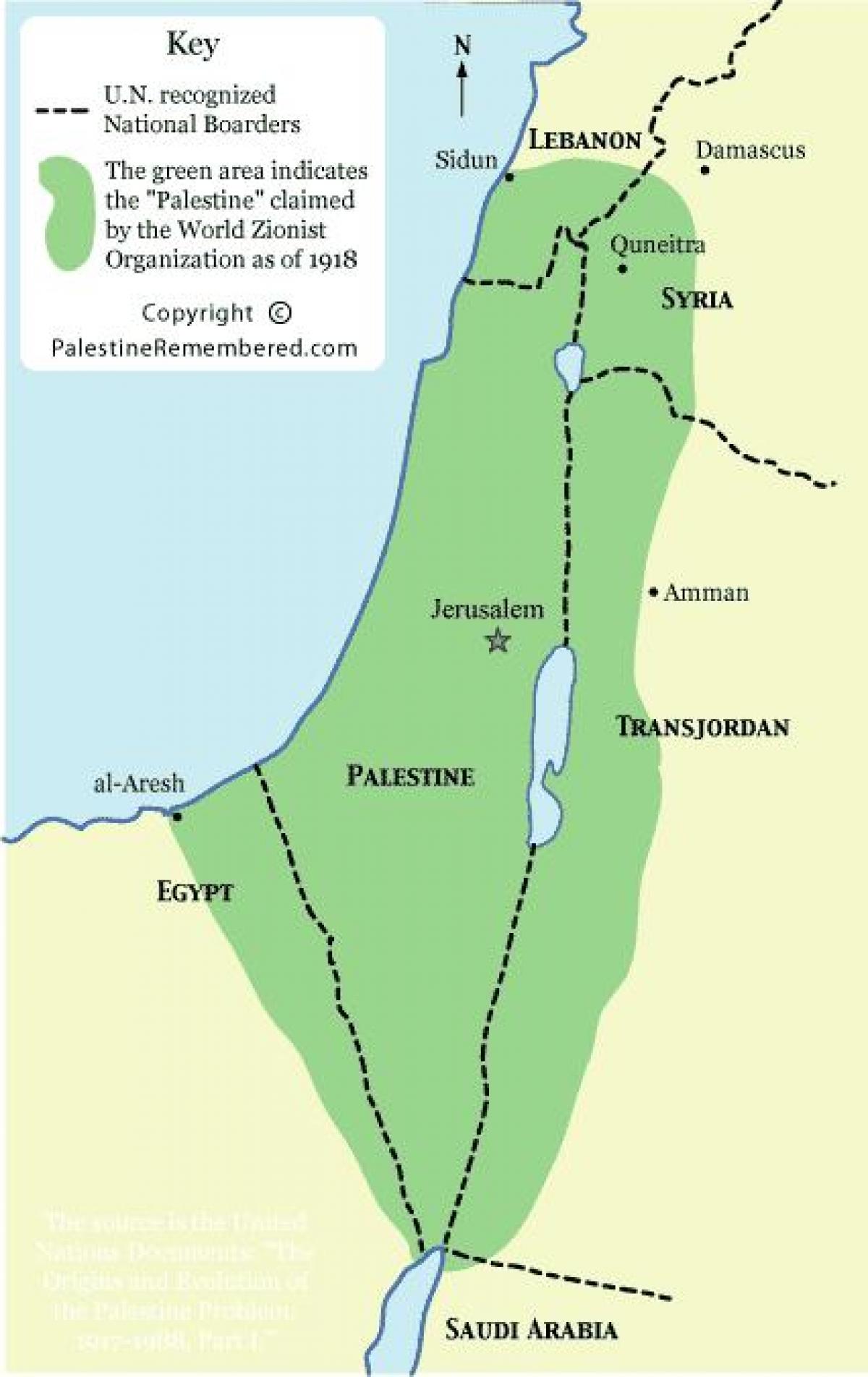 mapa syjonista