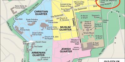 Mapa lwi bramy Jerozolimy